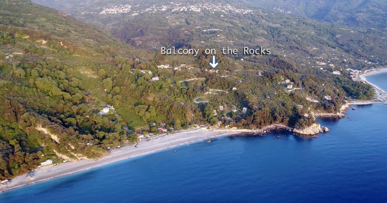 Balcony On The Rocks Villa Agioi Saranta Eksteriør billede